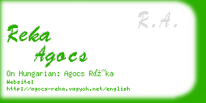 reka agocs business card